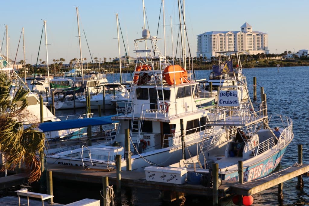 Charter boats at the dock