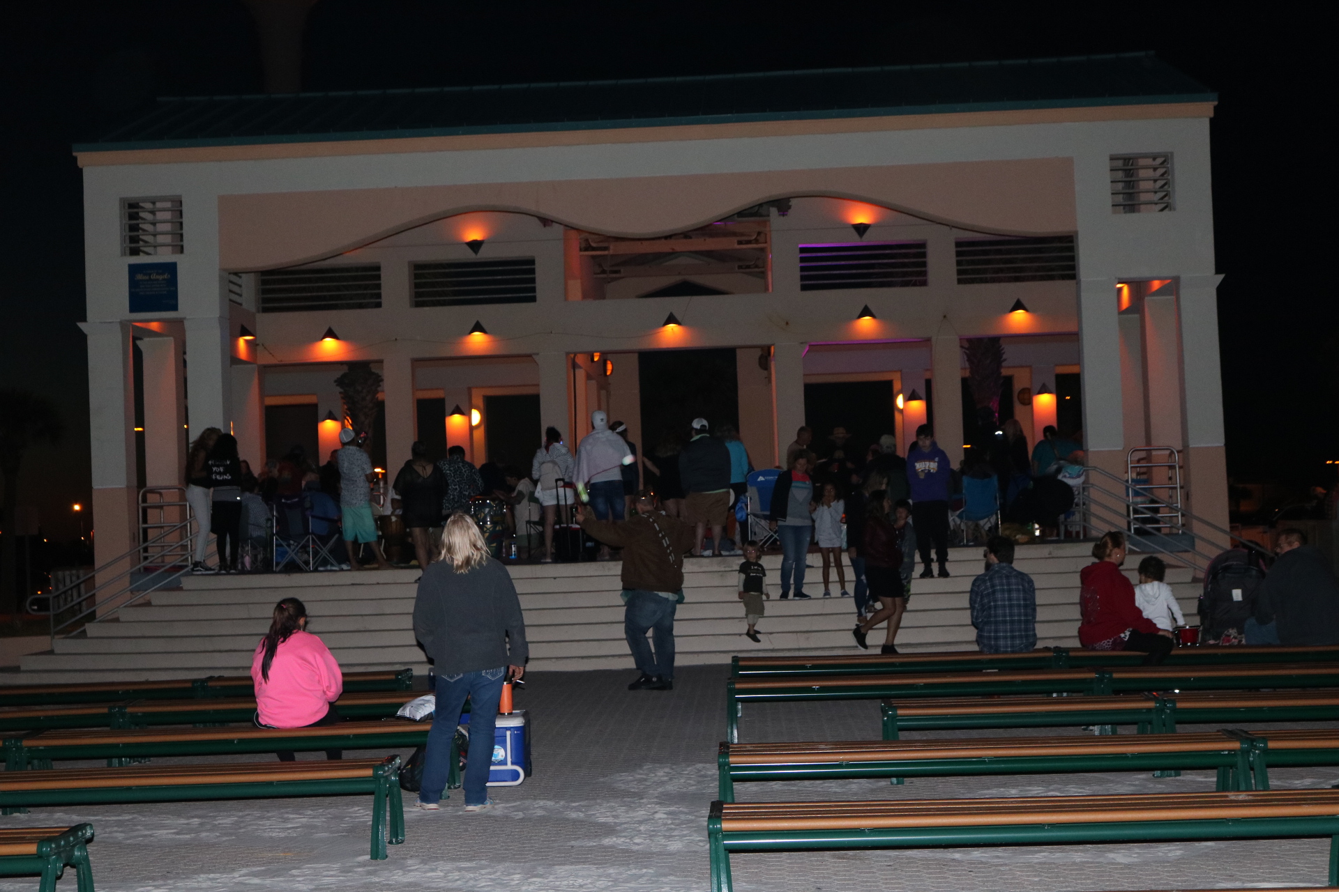 Night at the Pensacola beach pavilion